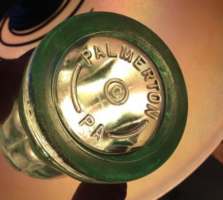 Old Palmerton Pa Coca Cola Embossed Soda Pop Green Bottle Advertising Registered