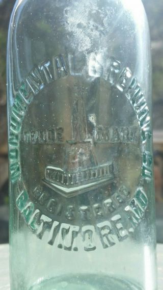 Pre - Pro Monumental Brewing Co Green Crown Top Beer Bottle,  Baltimore Md