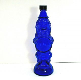 Bottle Cobalt Blue Glass Poodle Dog W Drum Figural Empty ʱ L2
