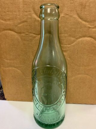Vintage Utica Club Brand Embossed Beer Bottle The West End Br’g Co York