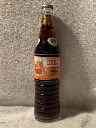 Full 16oz Graf’s Root Beer Paper Label And Acl Soda Bottle Milwaukee,  Wisconsin