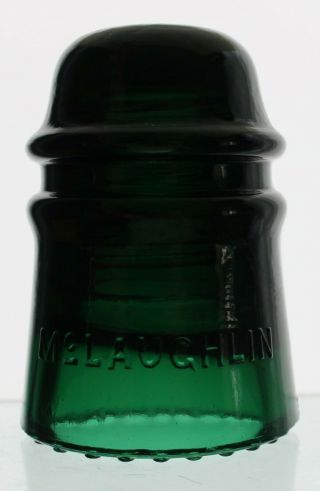 Emerald Green Blackglass Cd 121 Mclaughlin No 16 Glass Insulator