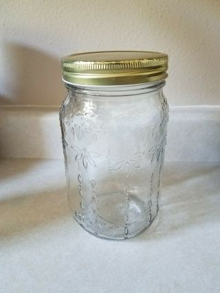 Quart Mason Jar Glass Syndicate Brand 32oz Wide Mouth W/ Lid 1 Jar Single