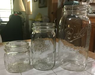Ball Special Wide Mouth Mason Jars Made In Usa Hg Qt Redbook 12 312 - 5 Pt 313