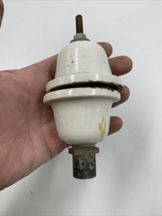 Vintage Radio Antenna Double Cone Ceramic Insulator