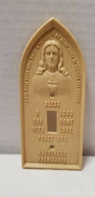 Vintage Jesus Bless This House Light Switch Cover