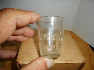 Vintage Glass Measuring Cup Otto L.  Hoffman Druggist