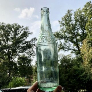 Early Shoulder Embossed Rc Royal Crown Cola Soda Bottle Nehi Bottling Co 1930s