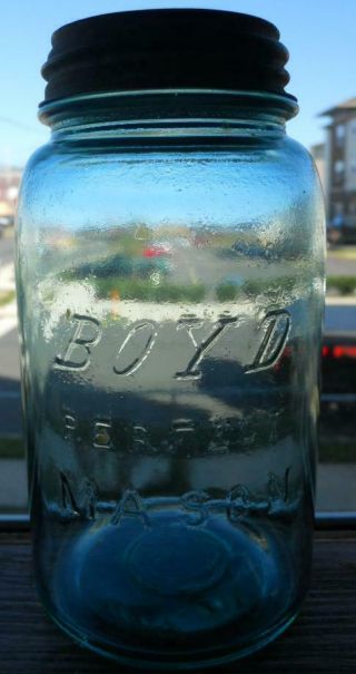 Abm Aqua Sparkling & Quart Boyd Perfect Mason Fruit Canning Jar