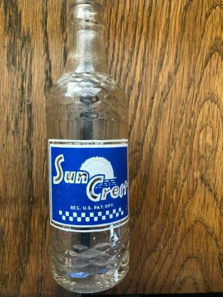 Sun Crest 10 Fl Oz Soda Bottle Owensboro Newport Kentucky Ky 1949 ?