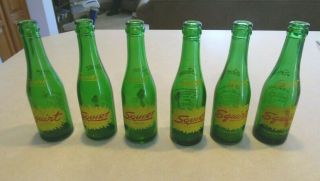 6 Vintage Acl Squirt Soda Pop Bottles All Different Squirt Boy
