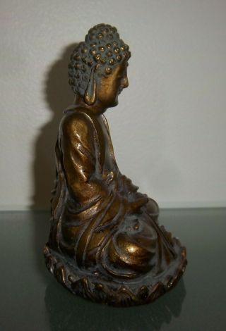 [L040] Buddha Statue Meditation Antique Bronze Finish Cold Cast [CNTAuctions] 3