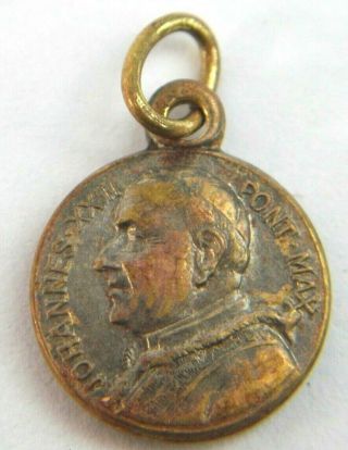 Vtg Catholic Necklace Medal Pope John Xxiii Johannes Xxiii Pont Max San Pietro