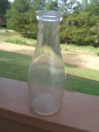 Vintage Highland Farm Dairy Glen Rock,  Pa Quart Milk Bottle