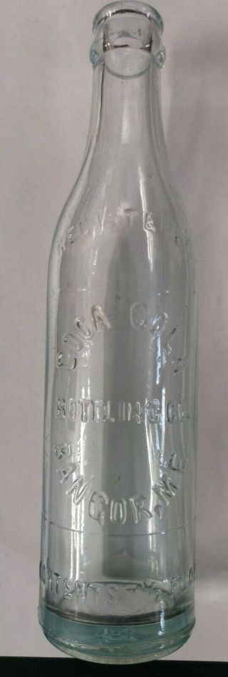 Antique Straight Sided Coca Cola Soda Bottle Bangor Maine Me Soda 7 1/2 Oz