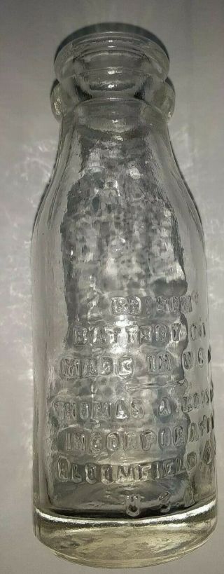 Vintage Antique Thomas A.  Edison Glass Battery Oil Bottle Bloomfield Nj