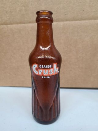 Vintage Orange Crush Bottle 7 Oz.  Bottle (f)