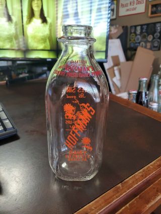 Vintage Quart Milk Bottle Hoffman 