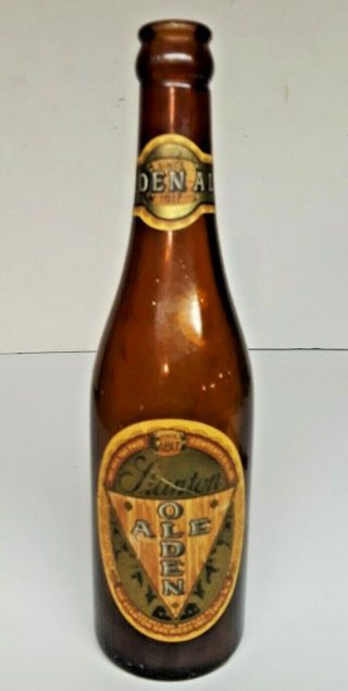 Vintage Stanton Olden Ale Bottle 12oz Stanton Brewing Co.  Troy N.  Y.  Irtp Beer