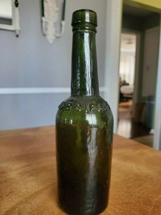 Gorgeous Hammered Glass - Dr.  J.  G.  B.  Siegert & Hijos Bitters Bottle