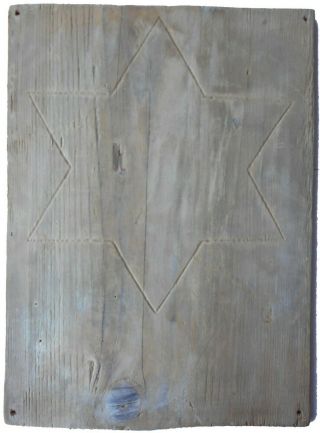 Star Of David Judaica Jewish Item Pre Ww2 Wwii Wood Carving Eastern Europe