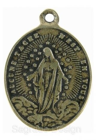 Immaculate Conception / Pope Pius Ix Medal,  Bronze,  Cast From Antique
