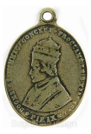 IMMACULATE CONCEPTION / POPE PIUS IX Medal,  bronze,  cast from antique 2