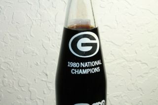 1980 Georgia Bulldogs National Champions Coca Cola 10 oz ACL Bottle Full w/ Cap 3