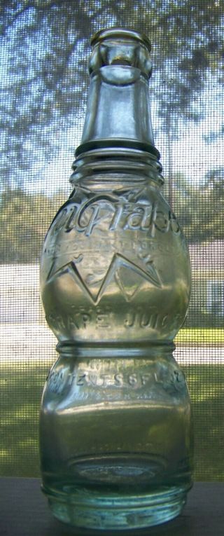 Natchez Mississippi Ms Nu Grape Art Deco Soda Bottle Patent 1920 With Bottle Cap