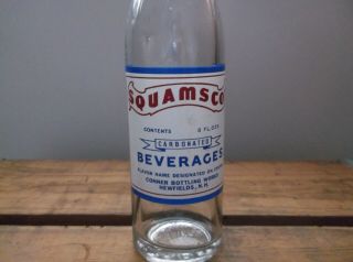 Vintage Squamscot Beverage Acl Soda Bottle,  Newfields Hampshire 7oz.  3 Color