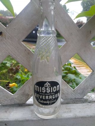 Vintage Acl Mission Beverages Orange Soda Bottling Co Richlands Va