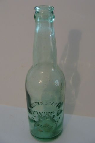Pre - Prohibition Beer Bottle United States Brewing Co Chicago Illinois Brewery