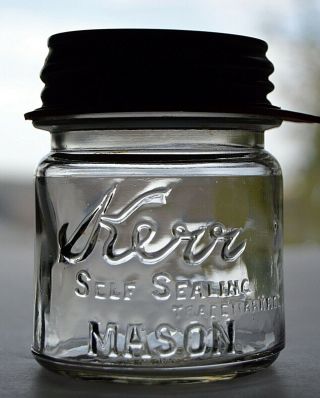 Kerr Self Sealing Mason Half Pint Fruit Jar Base Patent Date