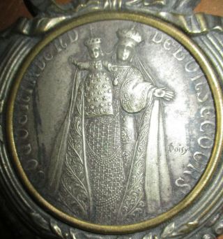 Antique Rare Sterling Silver? Wall Plaque Signed Doisy Child & Pope?