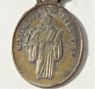 Saint Nicholas & Miraculous Virgin Mary - Rare Antique Medal