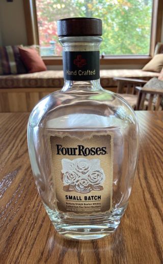 Hand Crafted Four Roses Bourbon Small Batch Empty 750 Ml Bottle Collectible