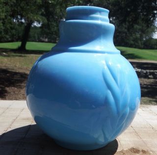 Fancy Sky Blue Milk Glass Bottle/jar