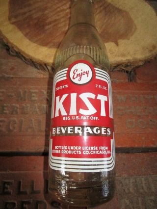 Kist Beverages Soda Bottle - Kist Bottling Co - Prescott,  Arizona - 1948 -