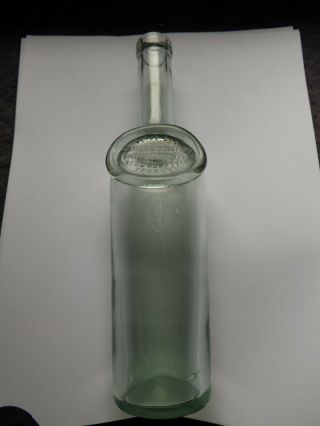 Old Carter & Williams Philadelphia,  Pa Applied Seal Bottle Olive Oil Tooled Lip