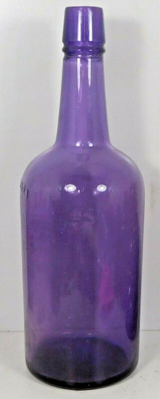 C1910 Purple Qt Whiskey Bottle -