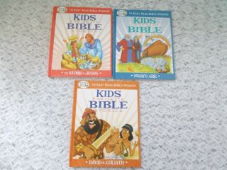 2014 Set Of 3 Hardcover Bible Story Books - Wonder Kids - Ea.  Book Has 10 Stories