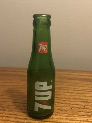 Vintage Mini 7 - Up Bottle 4” Rare