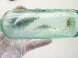 Rare York Druggists Antique Medicine Medical Cure Large Bottle