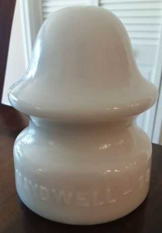 Vnm White Milkglass W/ Green Tint Cd 164 Maydwell - 20 Insulator W/sdp