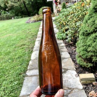 Pre - Pro Beer Bottle B&e (bergner & Engel) Philadelphia Pa Amber 12 Oz 1910s