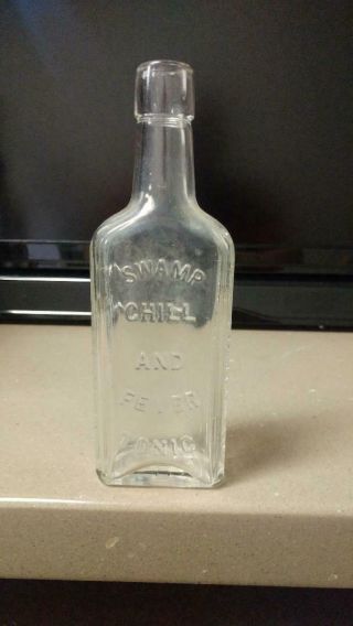 Swamp Chill And Fever Tonic Bottle,  Morris Morton Drug Co. ,  Ft Smith,  Ark