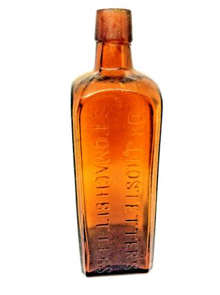 Orange Amber Color Hostetters Stomach Bitters Applied Top W Mc & Co