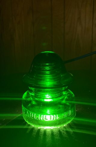 Dark Emerald Green Mclaughlin - 20 Glass Insulator Cd - 164 Glower Color