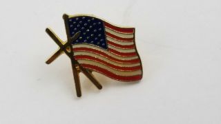 Small For God,  Country Religious Patriotic Flag Cross Lapel Pin Tie Tac G1