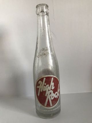 High Rock Ginger Ale Co Norfolk Va Sun Spot Soda Bottle Acl 10oz